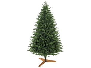 Sapin de noël artificiel 180 cm, arbre de noël avec 889 pointes de branches articulées réalistes, support en bois, vert