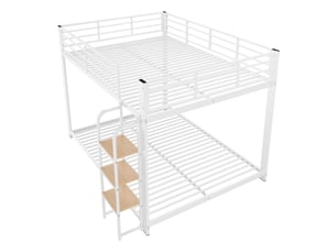 Lit superposé 140x200 cm <strong>OKMYHOME</strong> <strong></strong> coloris blanc