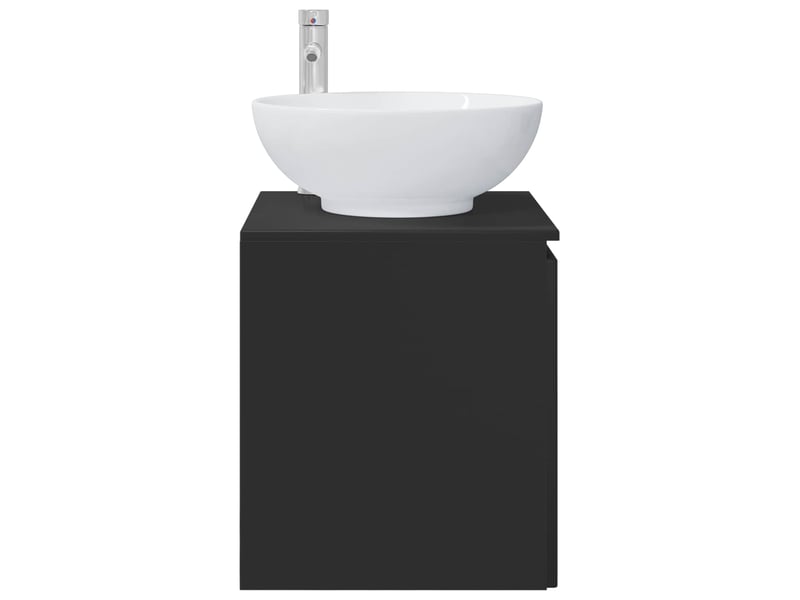  Vanité de lavabo mural, meuble de rangement noir 49.5x44.5x65 cm shl1996  - Conforama D