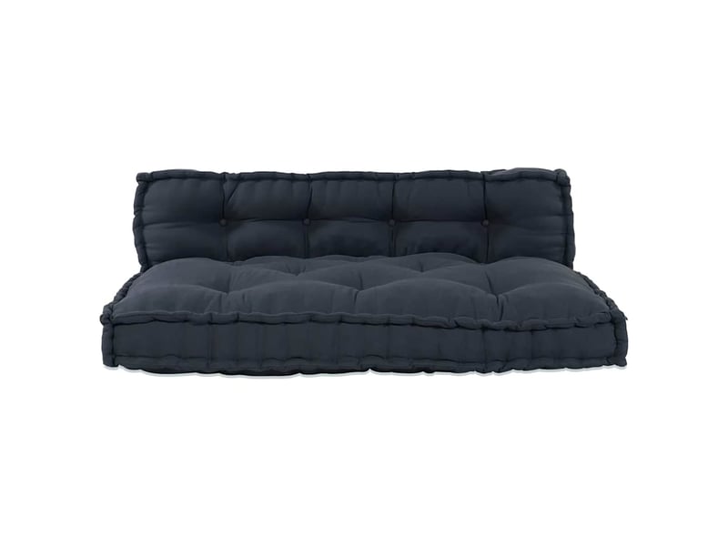 Coussin de canapé sur palette, coussin de chaise 2 pc tissu anthracite cf54201 - Conforama D