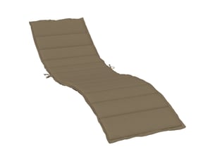 Coussin de chaise longue taupe mélangé 200x70x4 cm tissu cf32515