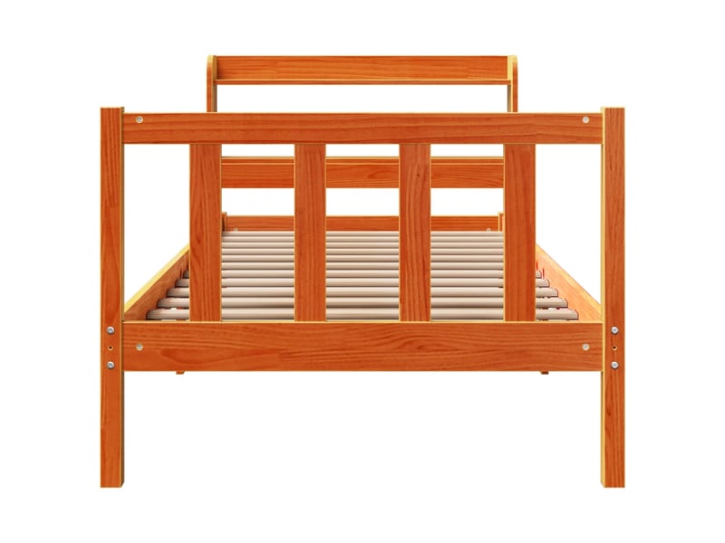  Lit simple- lit adulte -  cadre de lit et tête de lit sans matelas  marron 100x200 cm  - Conforama C