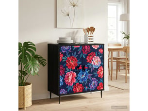 Commode chambre, meuble de rangement heesch impression en blocs de couleur 66x36,5x76 cm