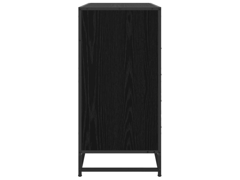  Armoire à tiroirs, commode 4-tiroir chêne noir 70x41x83,5 cm  - Conforama D