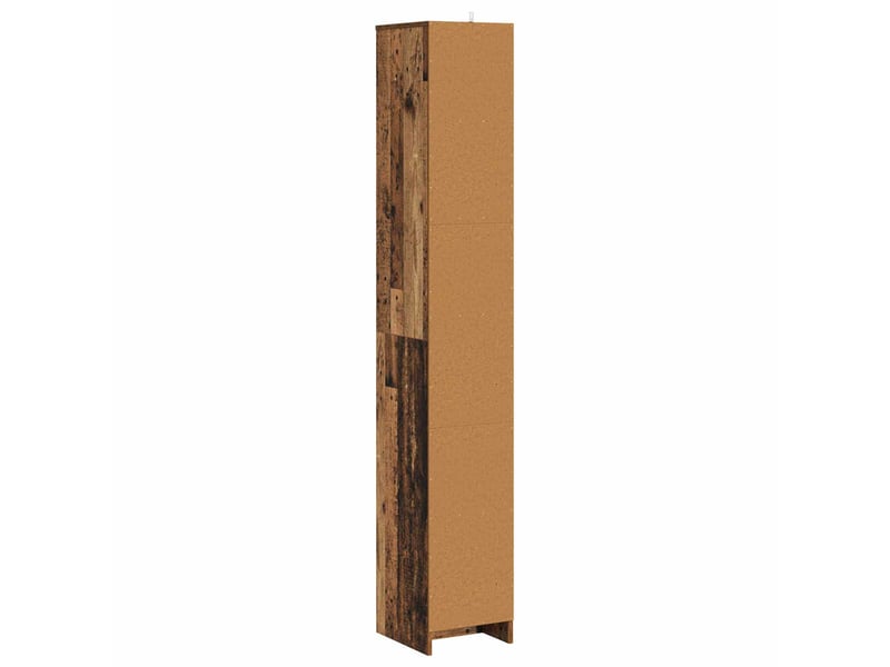 Armoire de salle de bain, meuble de rangement bois ancien 30x33x190 cm - Conforama E