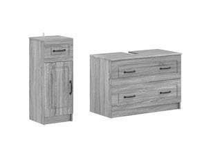 Ensemble de 2 meubles de salle de bain utrecht sonoma gris cf63221