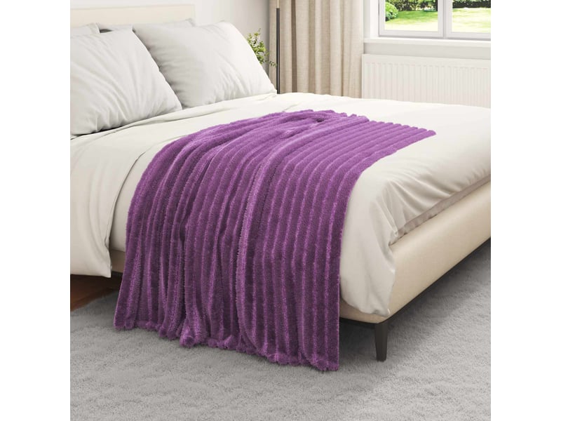  Couverture jetée de canapé 6 pcs pourpre 150x130 cm 2.85 kg polaire  - Conforama C
