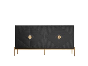 Buffet 4 porte(s) 0 tiroir(s) DZMDIP - 162 cm coloris noir