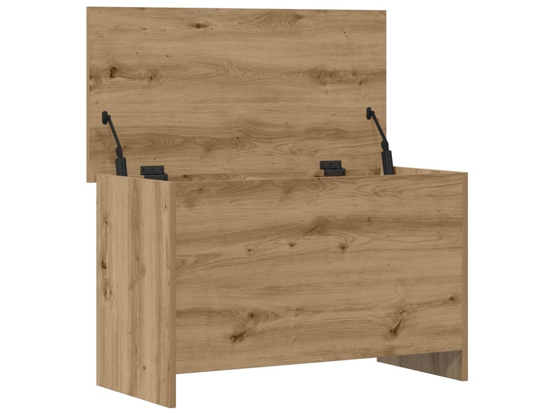  Coffre de rangement, boîte de rangement de rangement chêne artisanal 80x40x50 cm  - Conforama E