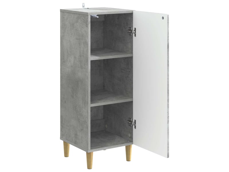  Buffet - bahut - meuble de rangement gris béton 33 x 34,5 x 90 cm bois d'ingénierie  - Conforama D