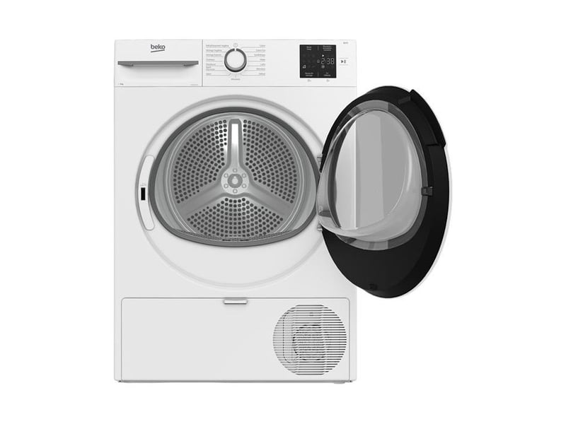  Sèche linge pompe a chaleur 9 kg avec moteur inverter prosmart 15 programmes et eclairage led tambour D3H19C01W - Conforama C