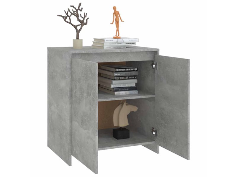  Buffet - bahut - meuble de rangement gris béton 70x41x75 cm bois d'ingénierie  - Conforama E