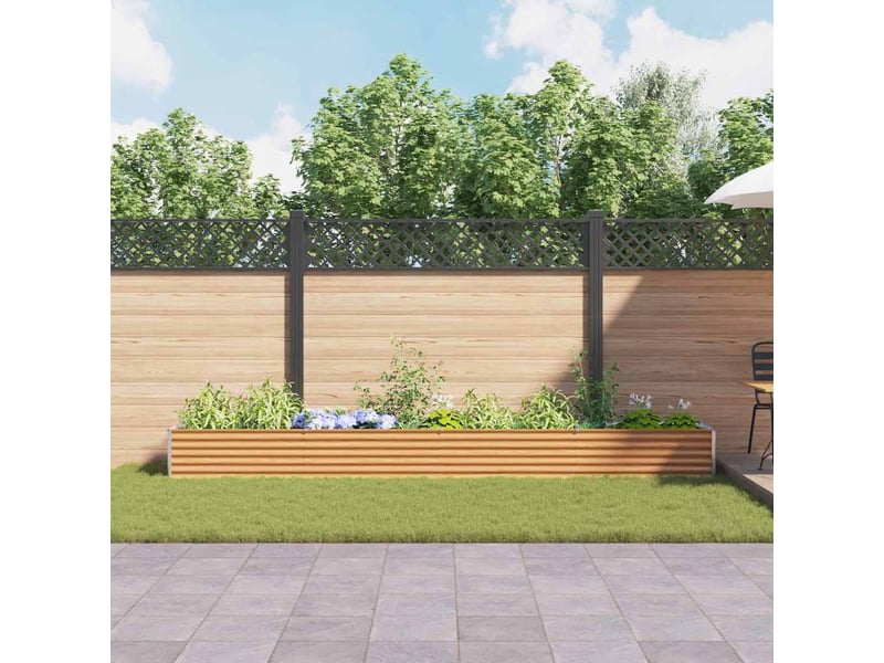  Jardinière - bac à fleurs surélevée marron clair 390 x 50 x 36 cm  - Conforama D