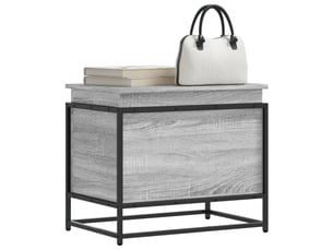 Boîte de rangement avec couvercle sonoma gris bois d'ingénierie shl8345