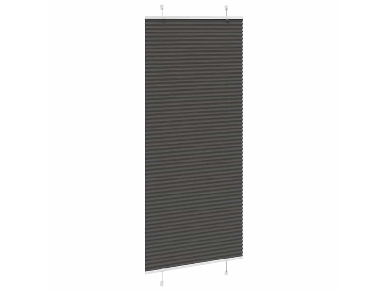 Store plissé, store de fenêtre noir 100x200 cm largeur du tissu 99,4 cm polyester cf46918 - Conforama C