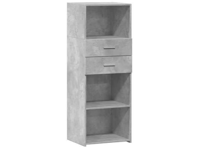  Buffet haut - bahut - meuble de rangement gris béton 45x42,5x124 cm bois d'ingénierie  - Conforama A