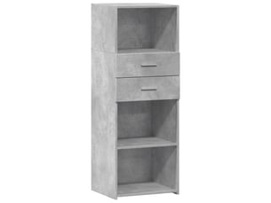 Buffet haut - bahut - meuble de rangement gris béton 45x42,5x124 cm bois d'ingénierie