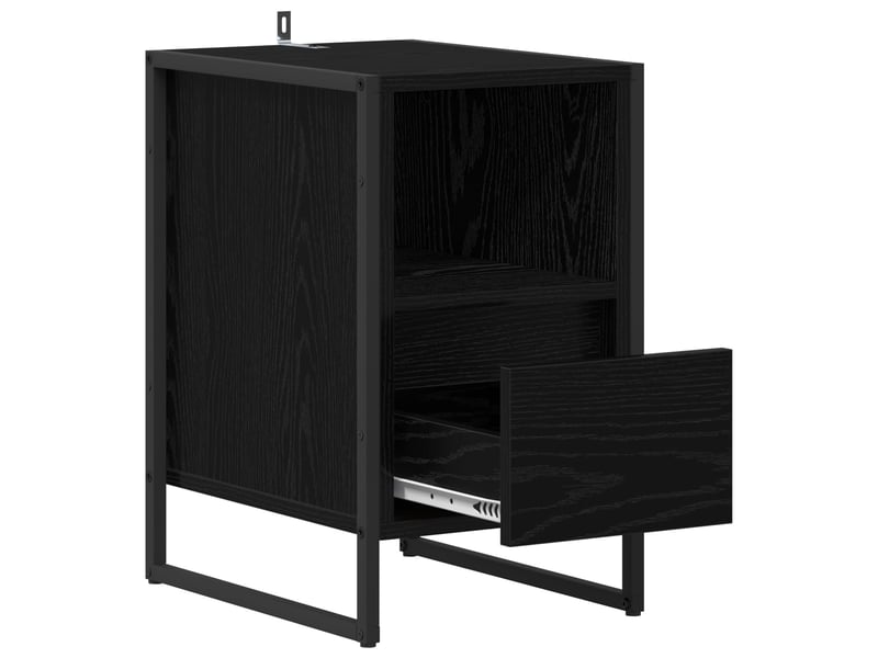  Table de chevet - cabinet de chevet - table de nuit chêne noir 39,5 x 30 x 50 cm bois d'ingénierie  - Conforama D