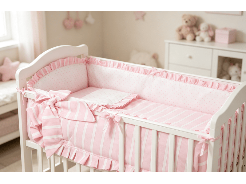  Couvre-lit bébé babyline oporto rose V3401664 - Conforama C