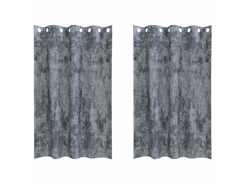  Lot de 2 rideaux en velours, rideaux de fenêtre gris argenté 175 x 140 cm velours cf44216  - Conforama B