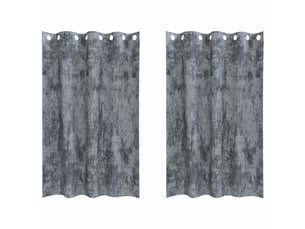 Lot de 2 rideaux en velours, rideaux de fenêtre gris argenté 175 x 140 cm velours cf44216