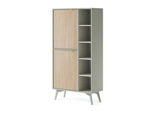 Bibliotheque coloris vert 9 étagère(s) LOUNGITUDE MUSEO - 80 cm x 160 cm