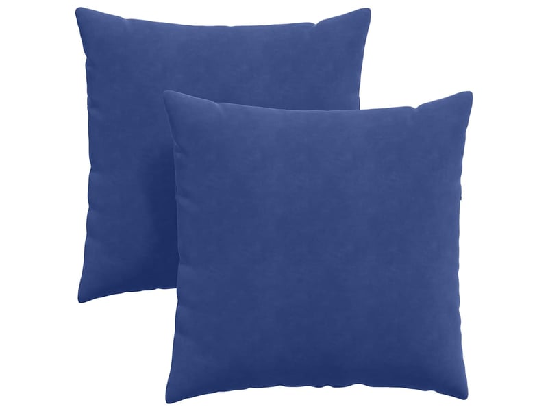 Lot de 2 coussins de canapé, coussins décoratifs bleu police 80 x 80 cm cf59025 - Conforama A