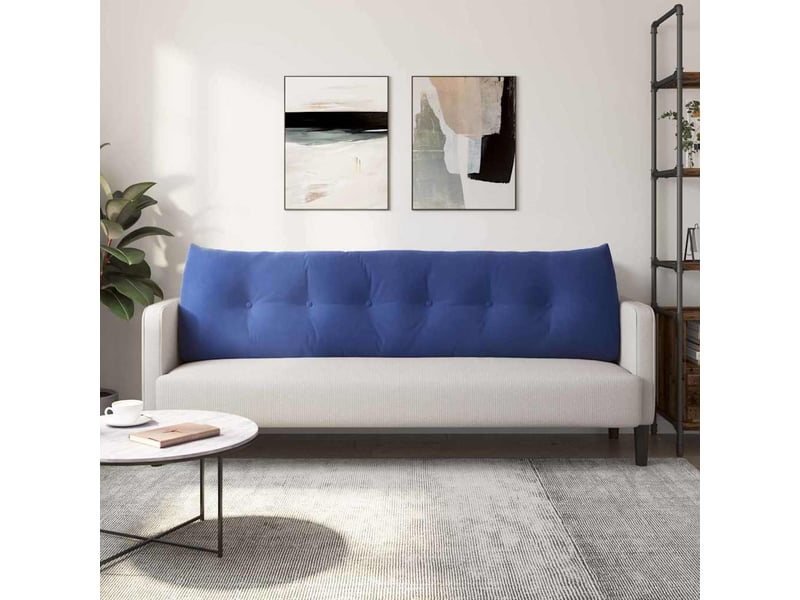  Coussin de dos, coussin de dossier bleu police 180 x 24 x 50 cm velours cf54563  - Conforama D