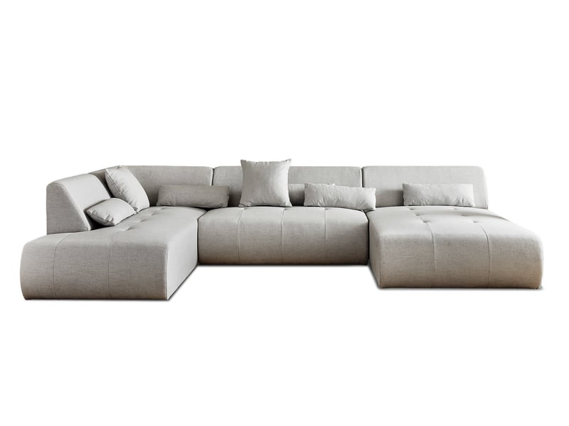  Onyx - canapé panoramique d'angle gauche 7 places - en tissu - lisa design - gris clair ONYX - Conforama A