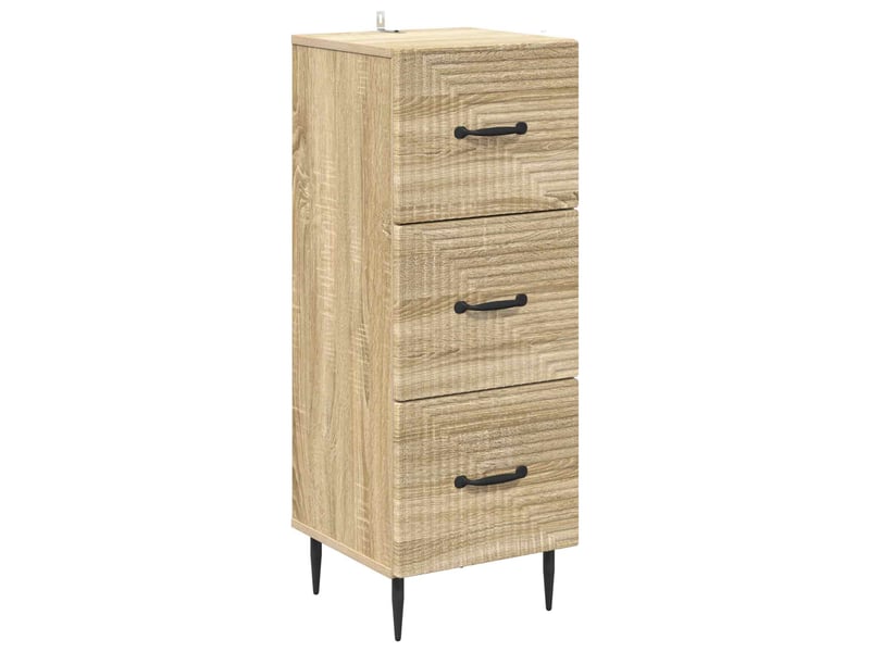  Armoire de rangement bureau, armoire à tiroirs chêne sonoma 33 x 34,5 x 89,5 cm  - Conforama A