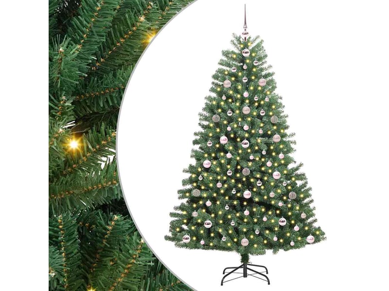  Sapin de noël artificiel, arbre de noël à branches articulées vert 180 cm shl5746  - Conforama A