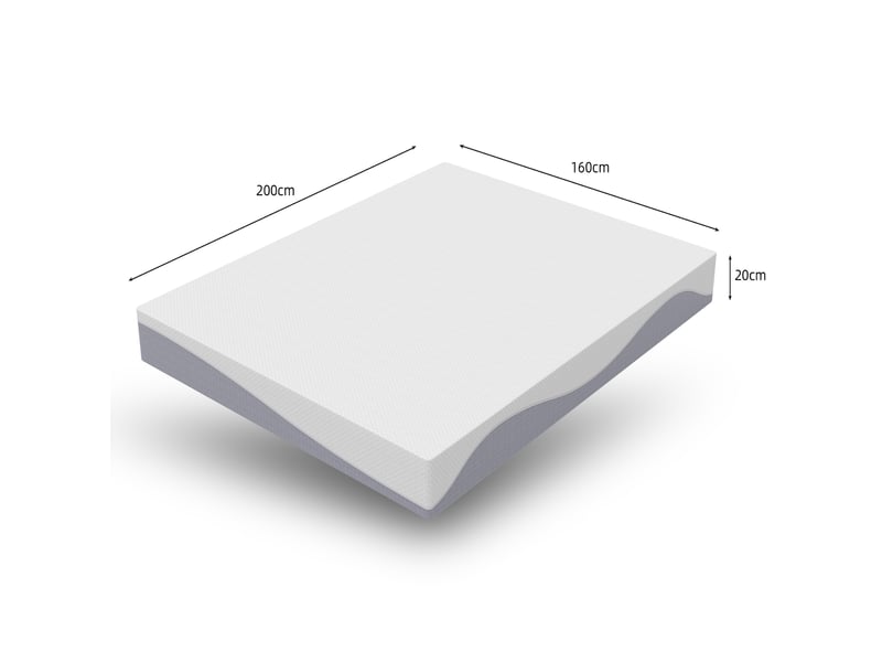 Matelas 160x200cm hauteur 20cm dureté h2-h3 matelas de lit d'adulte et d'enfant matelas à ressorts poche 7 zones déhoussable confort ferme  - Conforama C