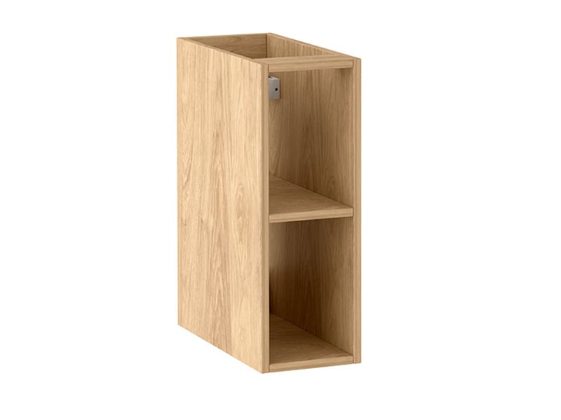 Ensemble salle de bain avec étagère et plan novo l.120 cm effet chêne hikora - Conforama E