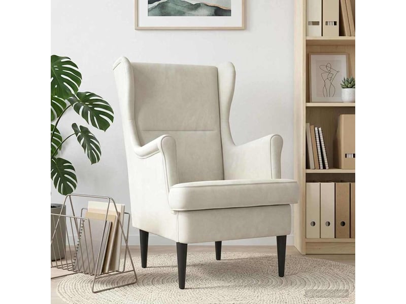 Vidaxl fauteuil crème velours - Conforama B