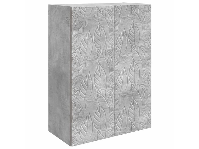  Armoire murale salon 66x34,5x90cm bois d'ingénierie gris béton shl7020  - Conforama A