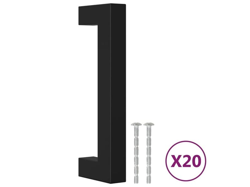  Poignée de placard vidaxl, 96 mm, noire  - Conforama C