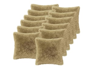 Lot de 6 coussins avec oreiller, coussins décoratifs heerlen gris clair fleece pv cf50820