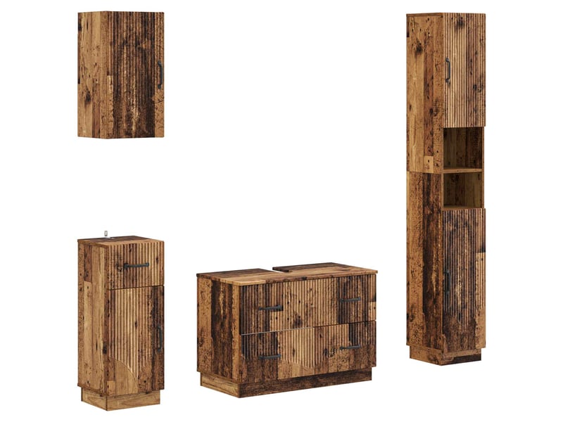  Ensemble de 4 pièces d'armoires de salle de bain hoorn cf63266  - Conforama A