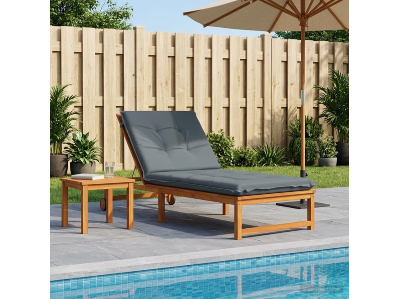  Coussin de transat, coussin pour bain de soleil gemert 100 % polyester bleu 190 x 80 x 9 cm cf56117  - Conforama B