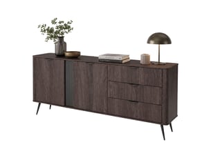 Buffet 2 porte(s) 3 tiroir(s) DMORA Kabatiti - 195 cm coloris marron