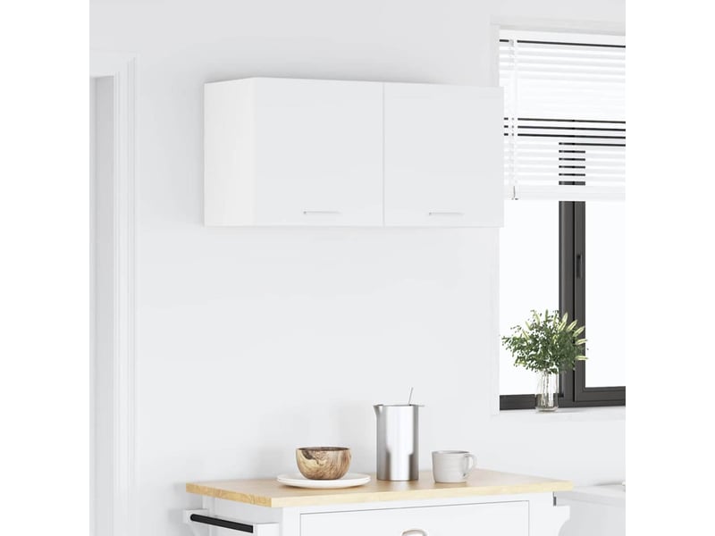  Meuble de rangement cuisine, armoire suspendue blanc 80x31x40cm bois d'ingénierie  - Conforama D