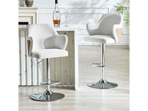 Tabourets de bar réglables – lot de 2, modernes, accoudoirs, pivotants 360°, hauteur réglable – pour bar professionnel