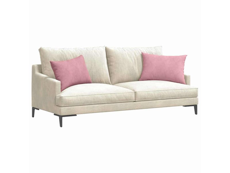  Lot de 2 coussins de canapé, coussins décoratifs rose 60 x 40 cm cf59150  - Conforama C