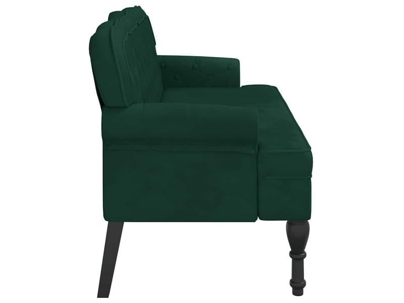  Canapé 2 places avec dossier vert foncé 119,5x64,5x75 cm velours  - Conforama E