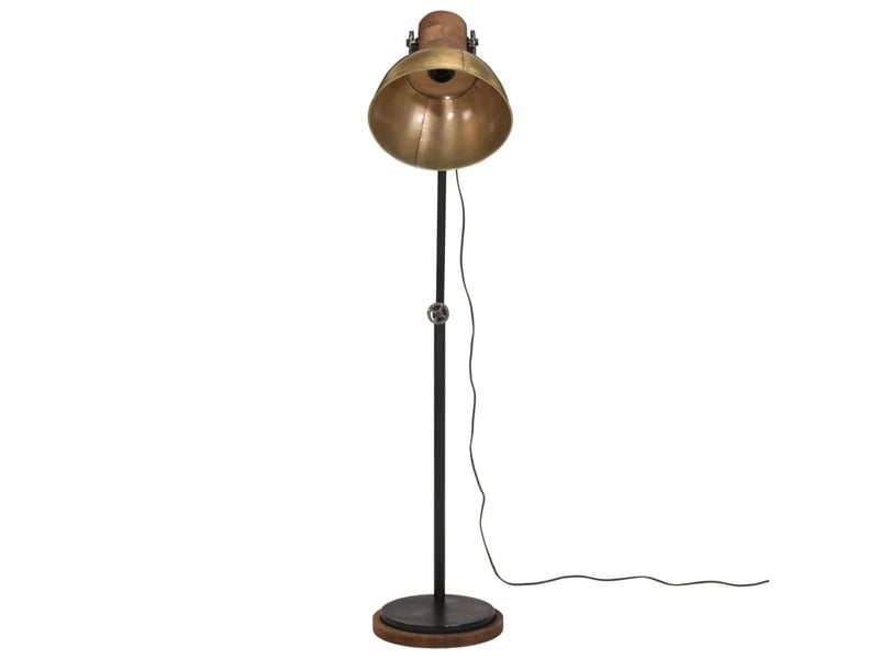  Lampadaire salon, lampe sur pied 25 w laiton antique 30x30x100-150 cm e27  - Conforama C