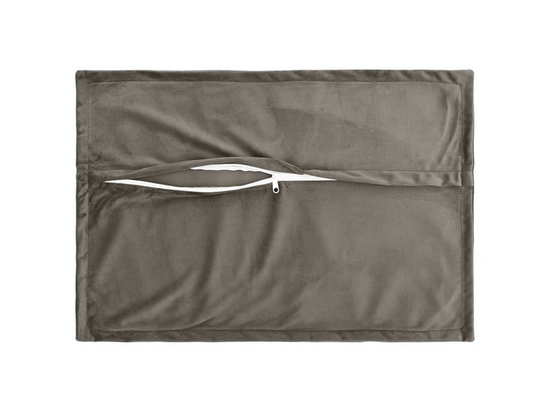  Lot de 6 coussins avec oreiller, coussins décoratifs houten gris clair fløjl cf51247  - Conforama D