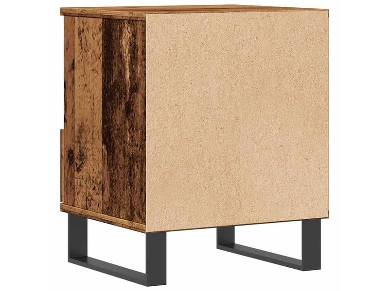  Lot de 2 tables de chevet - cabinet de chevet - table de nuit vieux bois 40x35x50 cm bois d’ingénierie  - Conforama E