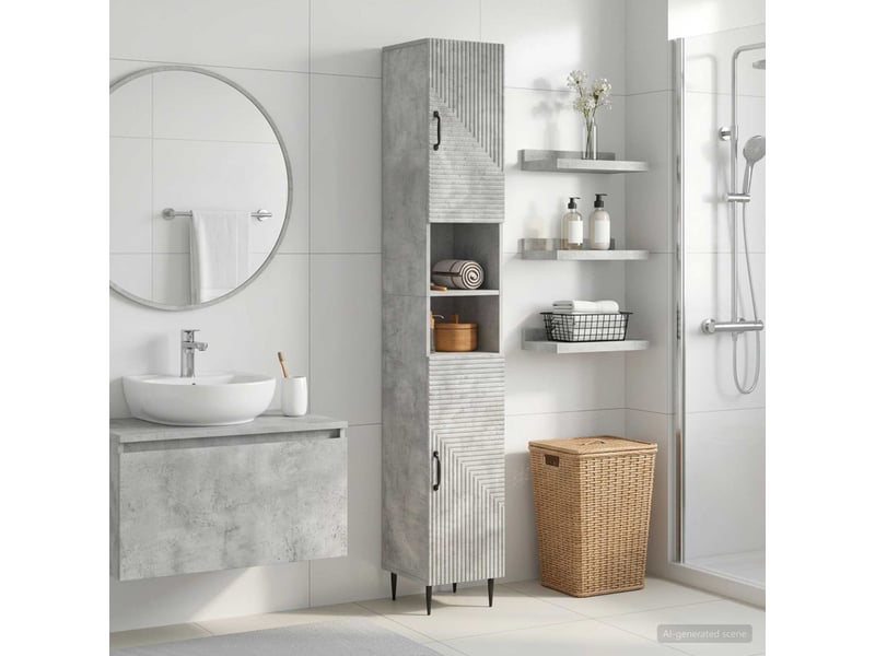 Colonne de salle de bain avec étagère ouverte haarlem shl5101 - Conforama B