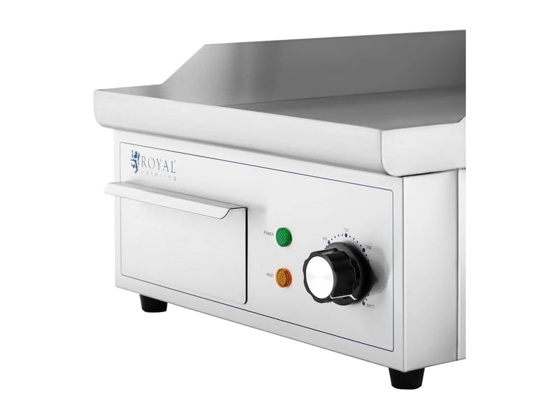  Plancha électrique professionnelle plaque de cuisson 2 000 watts grill (360 x 380 mm, plaque lisse et rainurée en fer) 14_0004063  - Conforama B