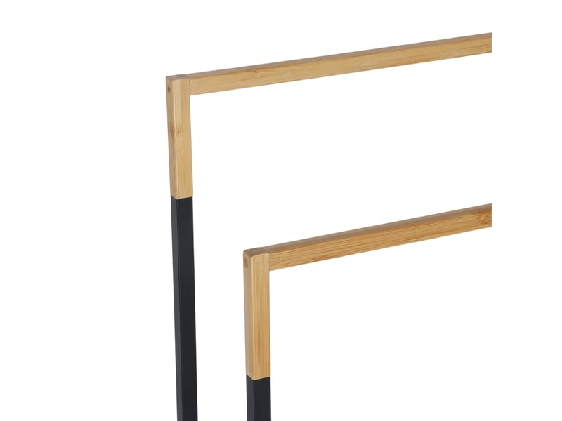 Porte-serviettes sur pied 86 x 44 x 21 cm séchage efficace design décoratif en métal noir 13_0017853  - Conforama C